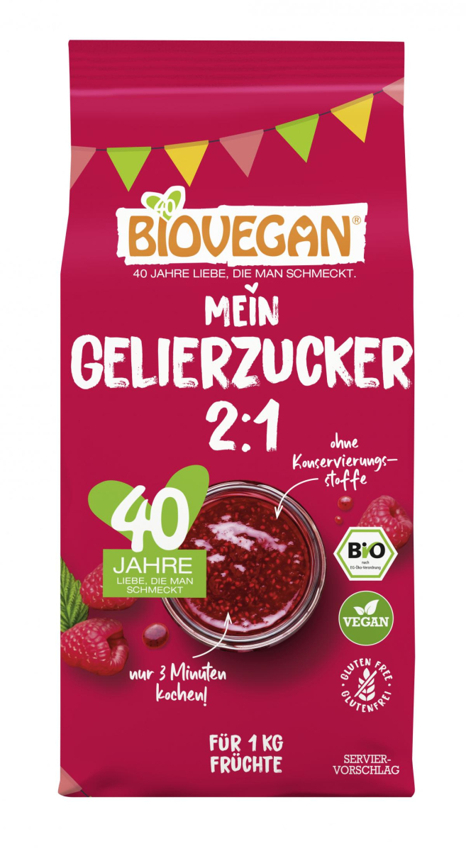Gelierzucker 2:1, Biovegan