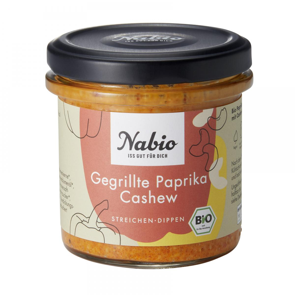Aufstrich Gegrillte Paprika, 135g, Nabio