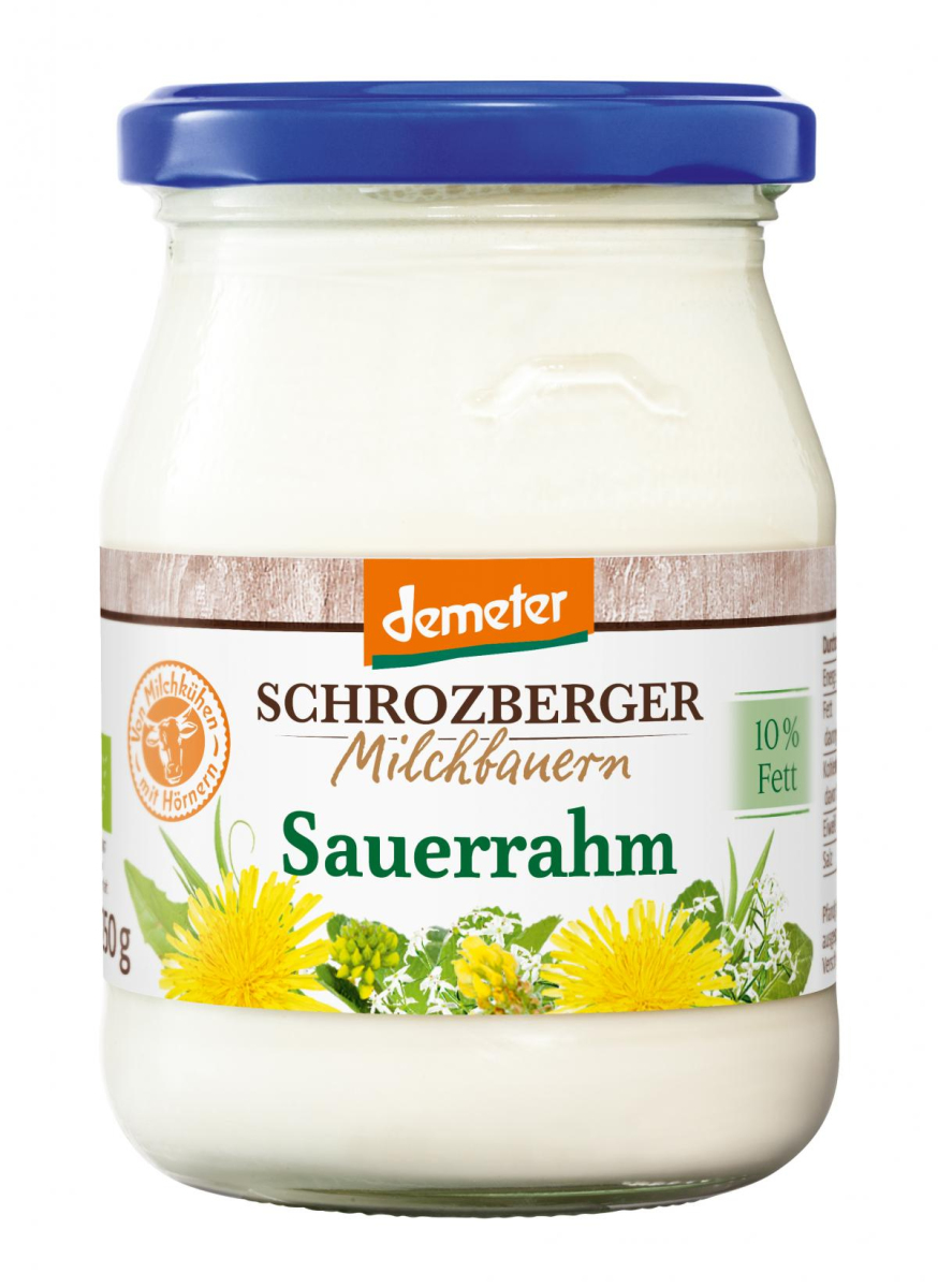 Sauerrahm, 250 gr Glas, Schrozberg Milchbauern