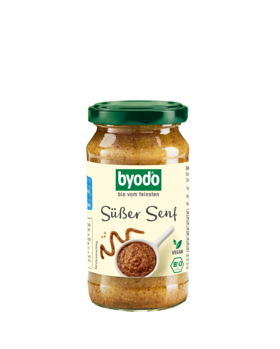 Süßer Senf, byodo, 200 g Glas