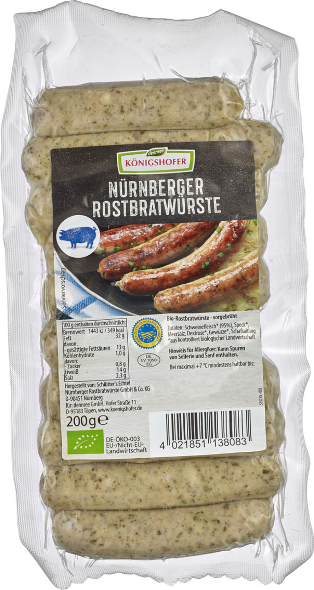 Nürnberger Rostbratwürste, 200 g