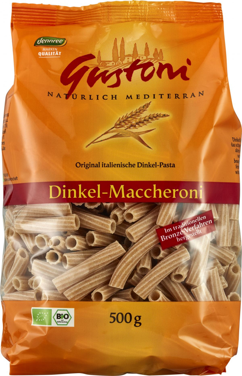 Dinkel Maccheroni, Gustoni