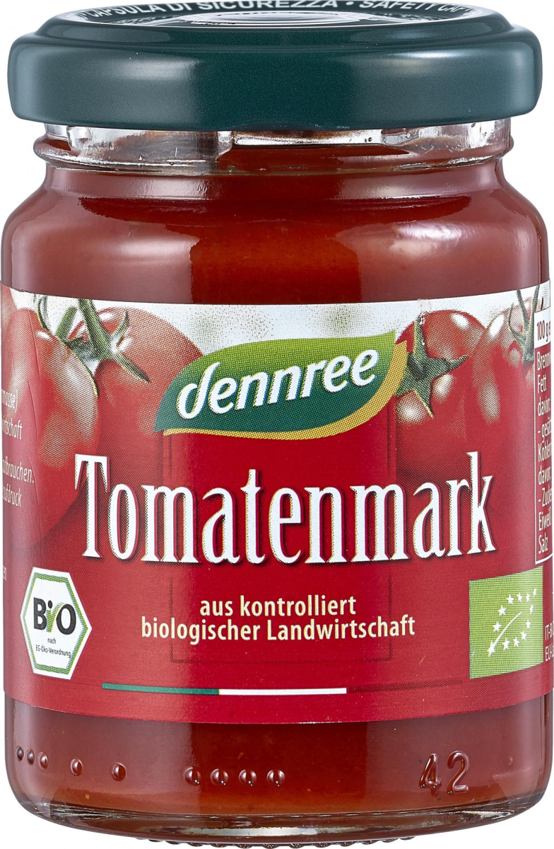 Tomatenmark, dennree 100 g Glas