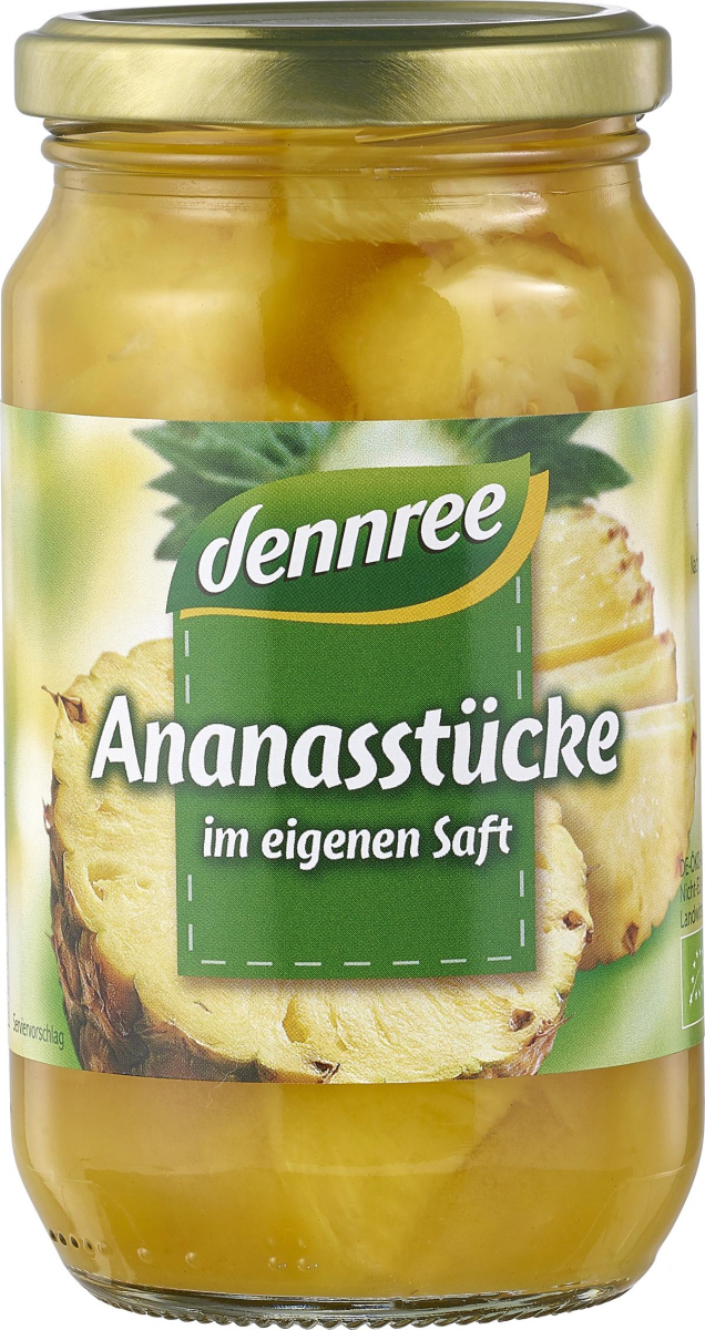 Ananas-Stücke im eigenen Saft