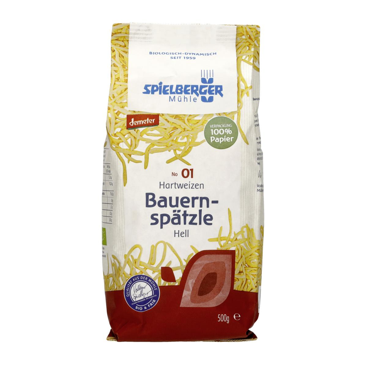 Bauernspätzle, ohne Ei, hell