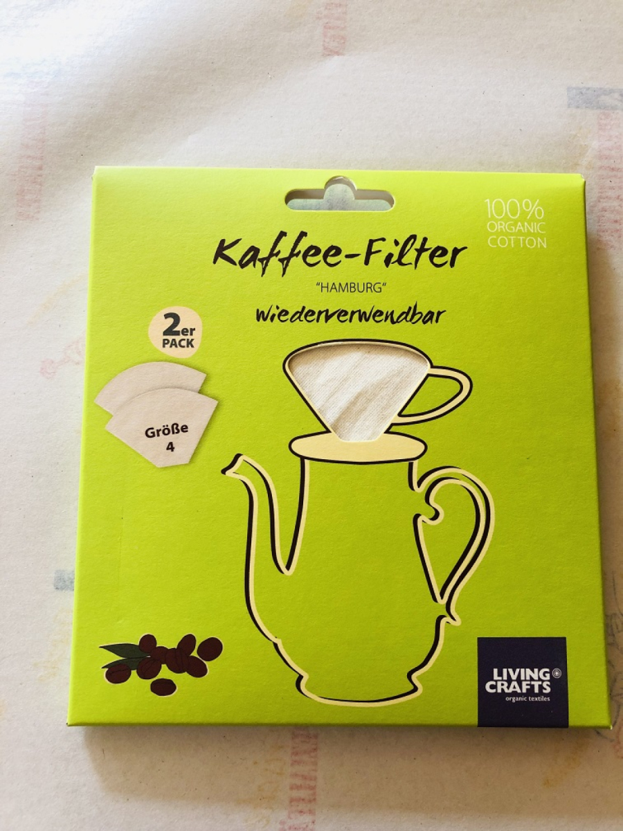 Kaffeefilter aus Baumwolle, Größe 4, Living Crafts