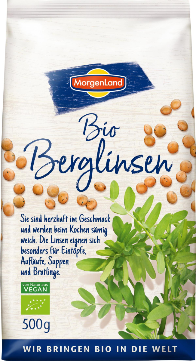 Berglinsen, Morgenland 500 gr Packung