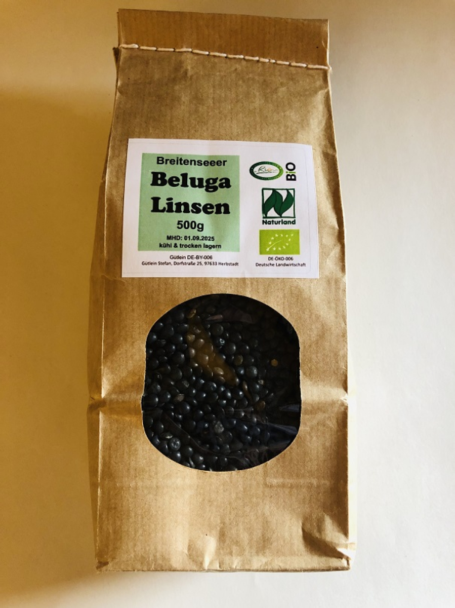 Linsen Belugalinsen aus der Rhön, 500 g