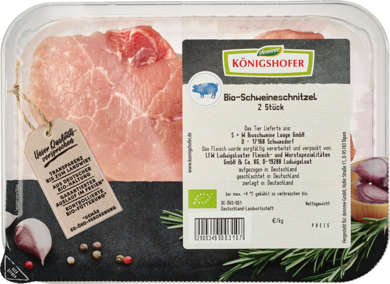 Schweineschnitzel, 2 St