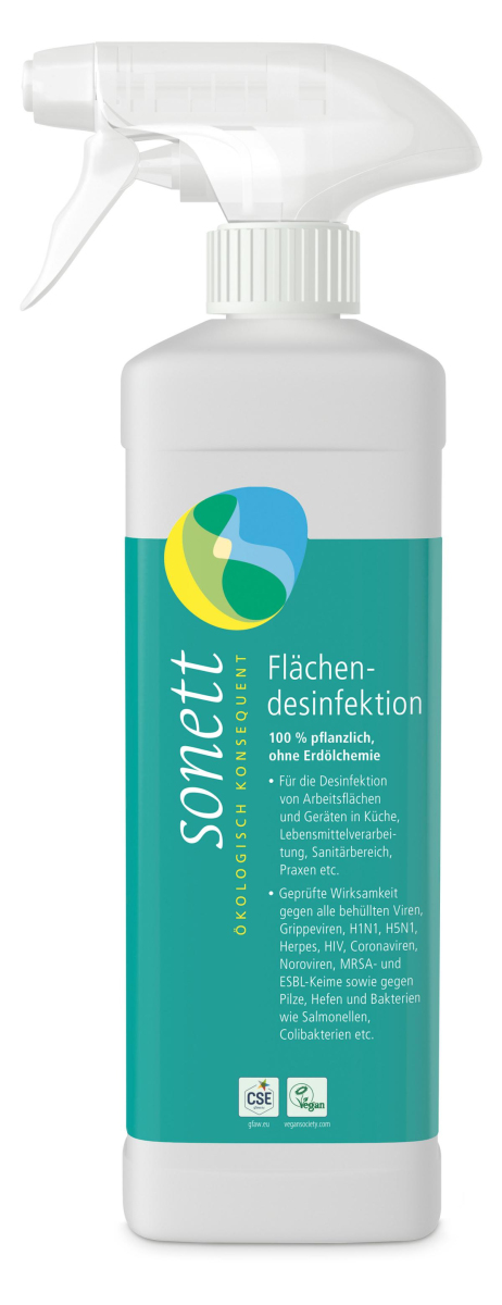 Flächendesinfektion von Sonett, 0,5 ltr Flasche