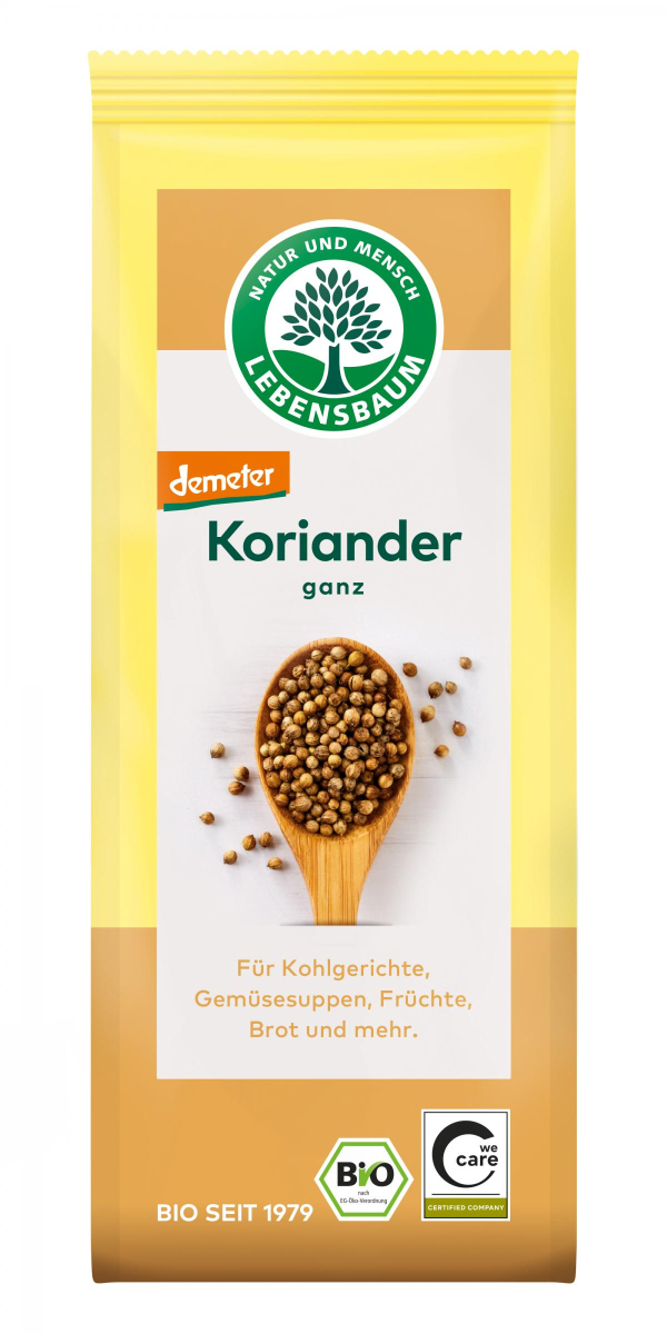 Koriander, ganz, 30 gr Packung, Lebensbaum