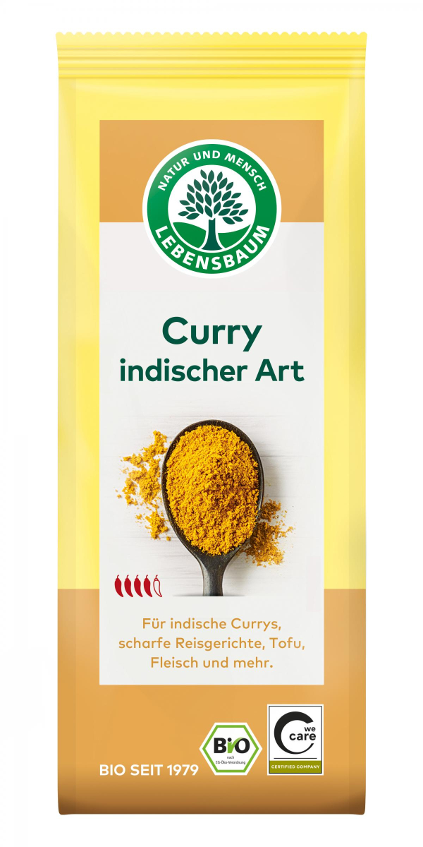 Currypulver Indisch, scharf, 50 gr Packung