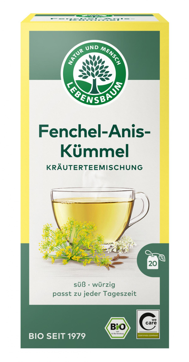 Fenchel-Anis-Kümmel-Tee im Beutel, 20  x 2,5 g