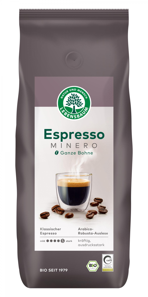 Espresso minero, ganze Bohne, 1 kg, Lebensbaum