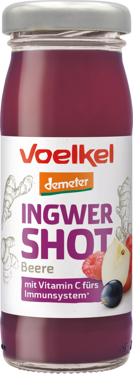 Shot Ingwer & Beeren, Voelkel 95 ml Flasche