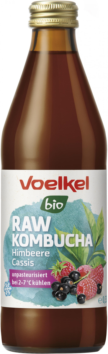 Kombucha Himbeere, Voelkel 0,33 l Pfandflasche