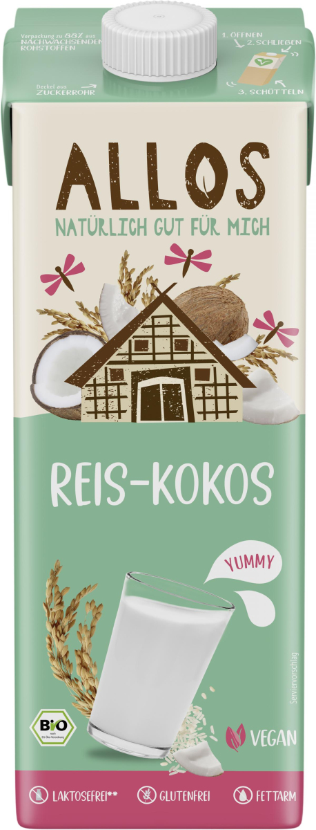 Reis-Kokos Drink naturell, 1 l, Allos