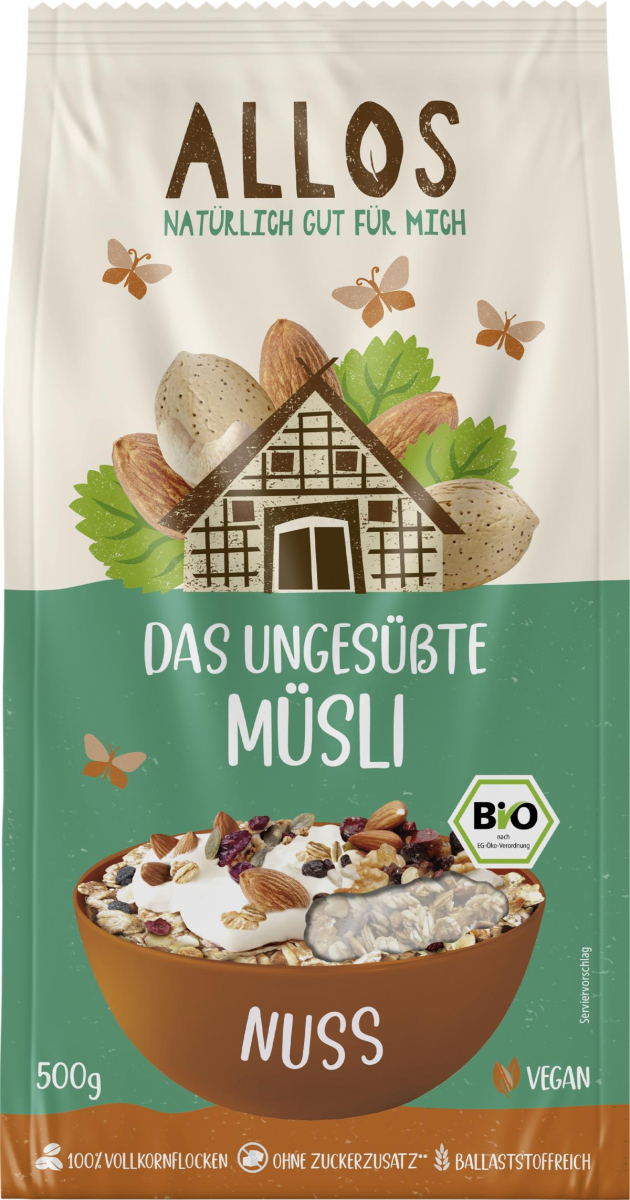Das Ungesüßte Nuss-Müsli von Allos