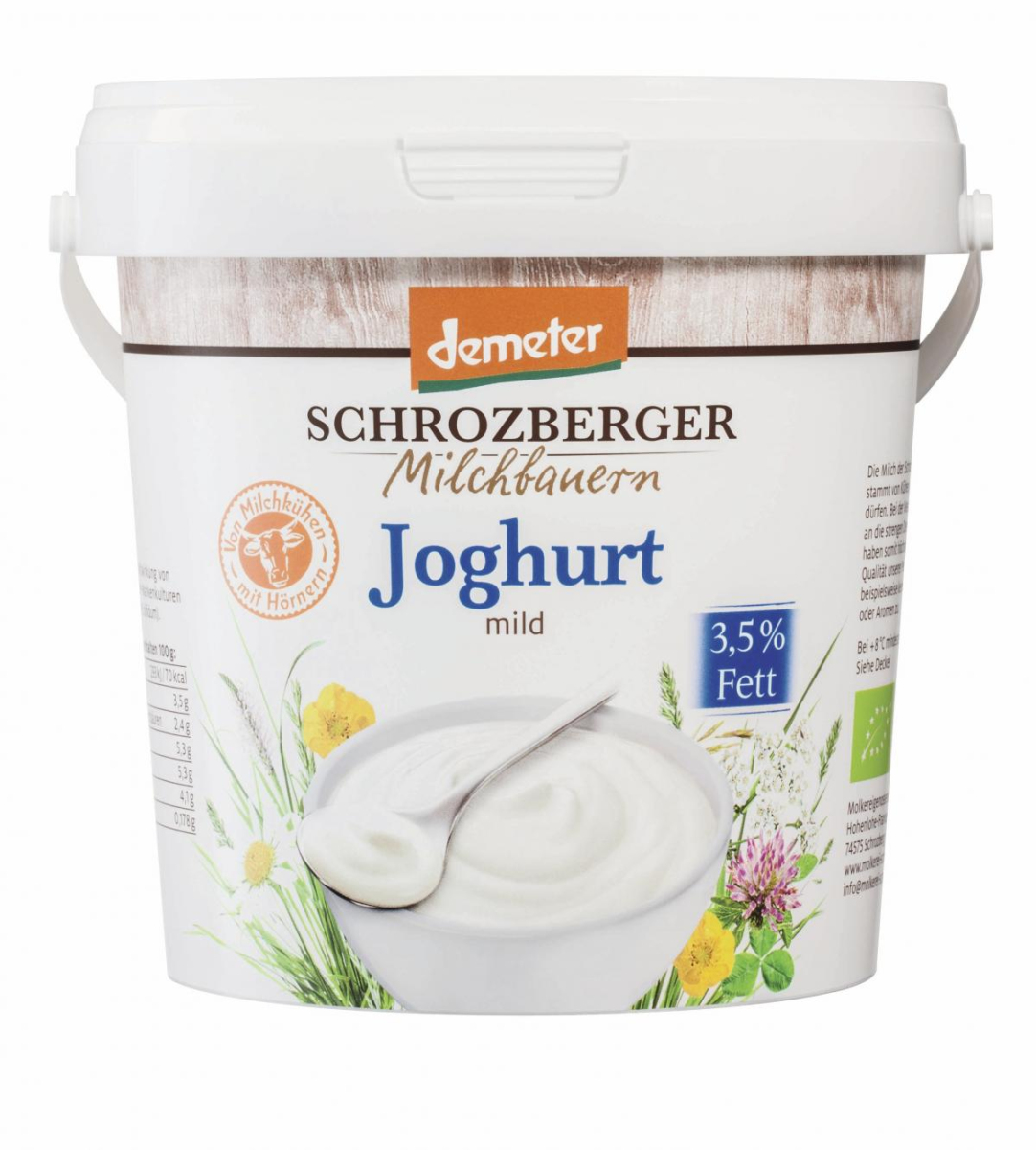 Joghurt natur mild, 1kg Eimer, 3,5%