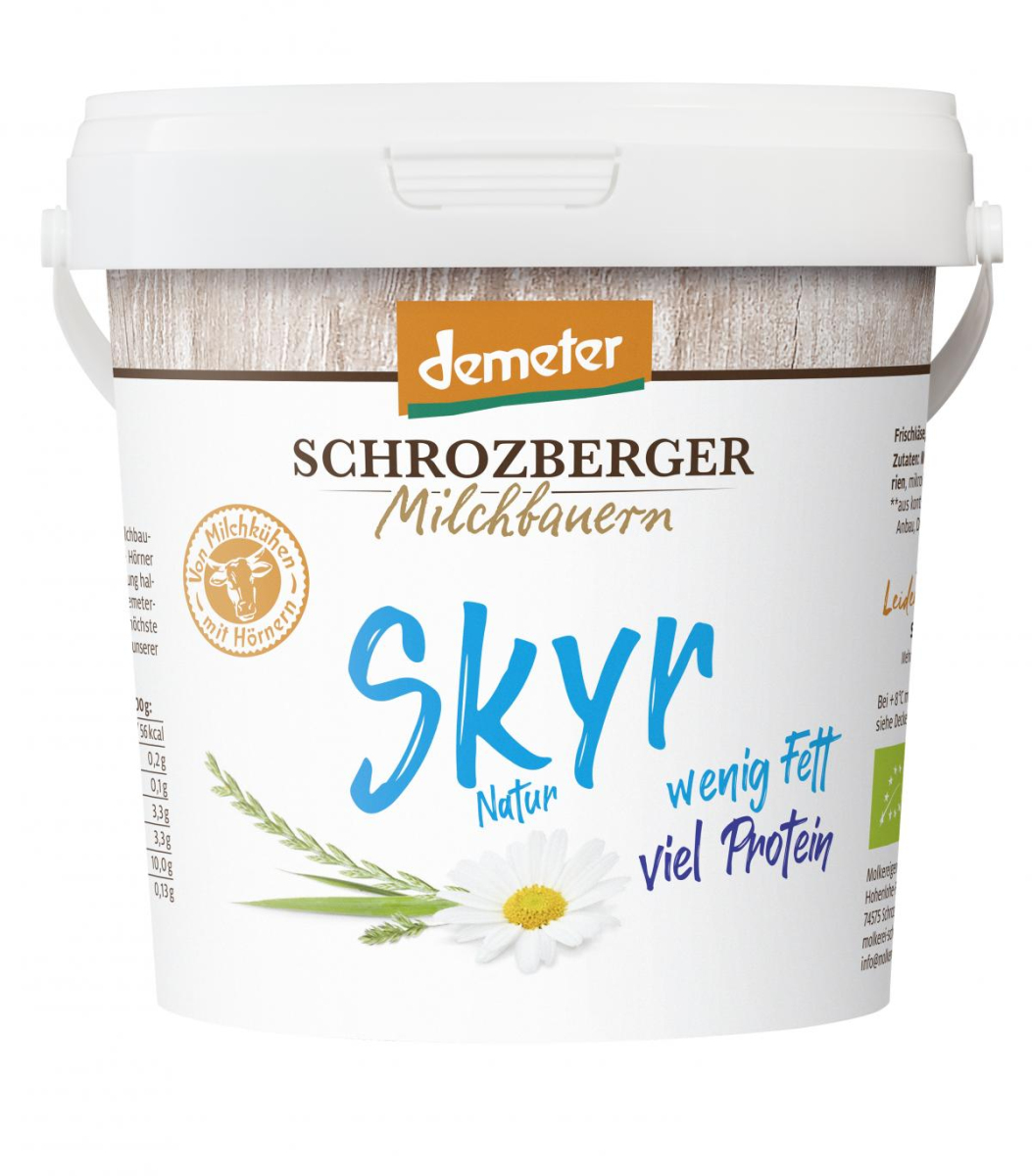 Skyr 1 kg Eimer, demeter, Schrozberger