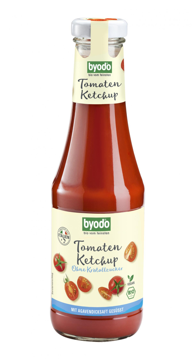 Tomaten-Ketchup, ohne Kristallzucker, byodo 500 ml