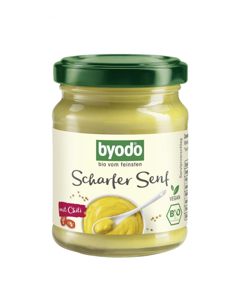 Scharfer Senf, 125 ml Glas