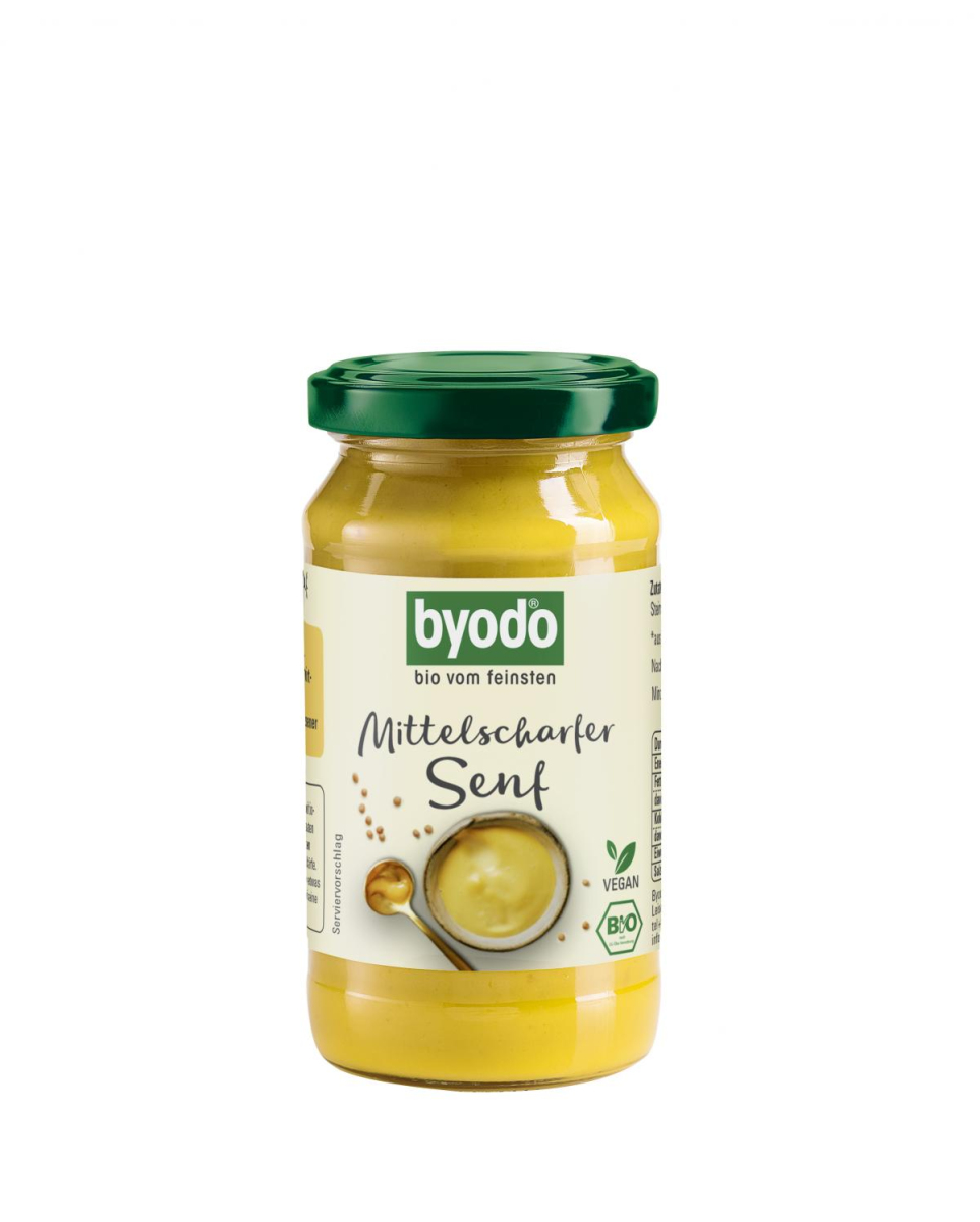 Mittelscharfer Senf, 200 ml Glas
