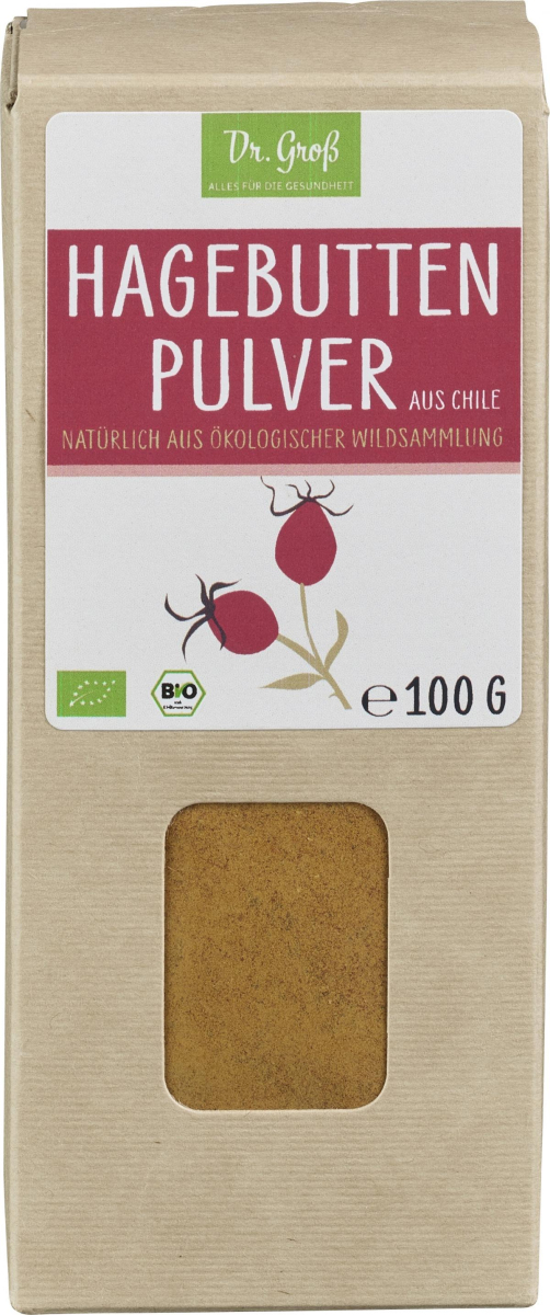 Hagebutten Pulver, 100 gr Dose,Dr. Groß