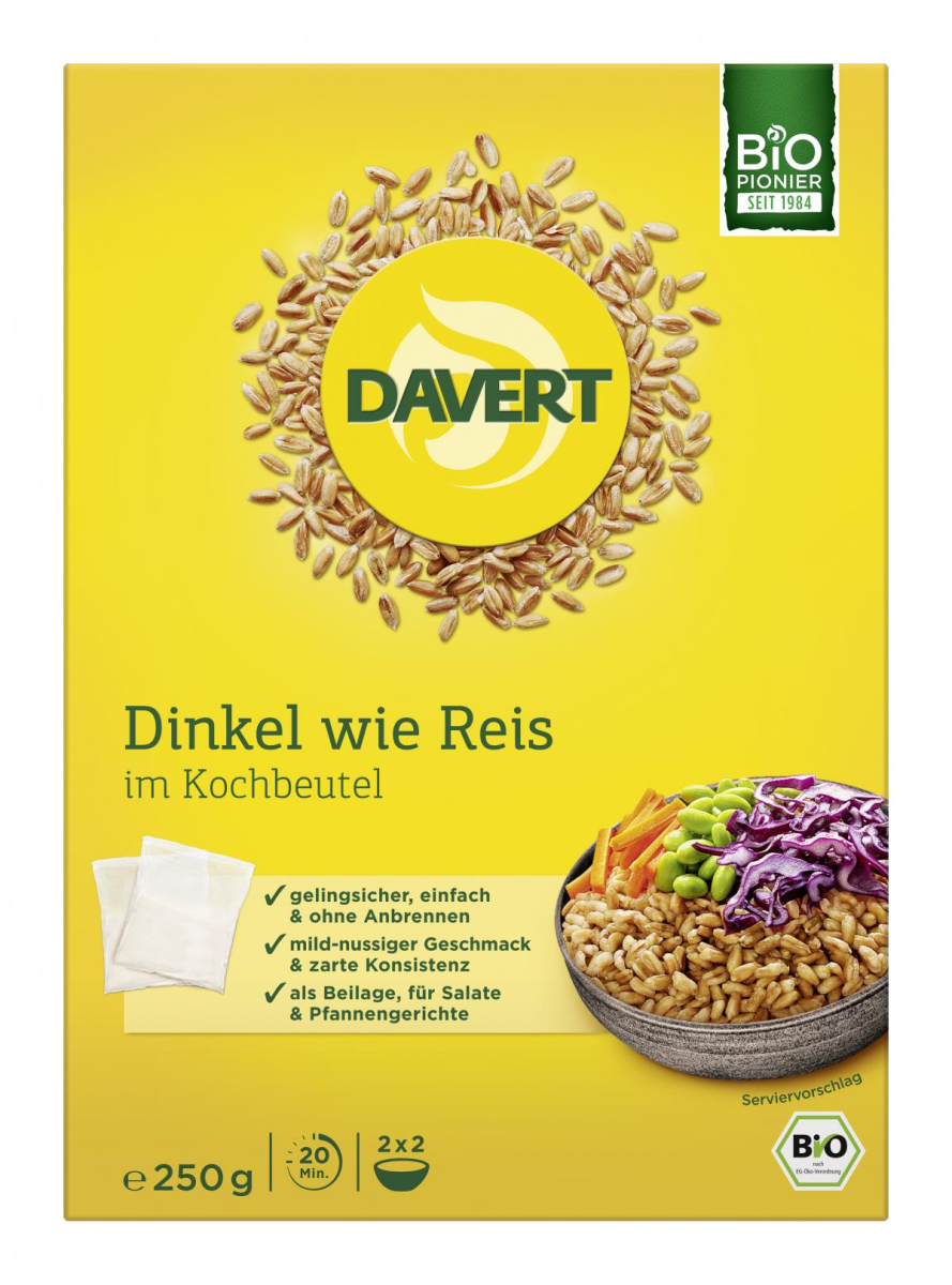 Dinkel im Kochbeutel, Davert