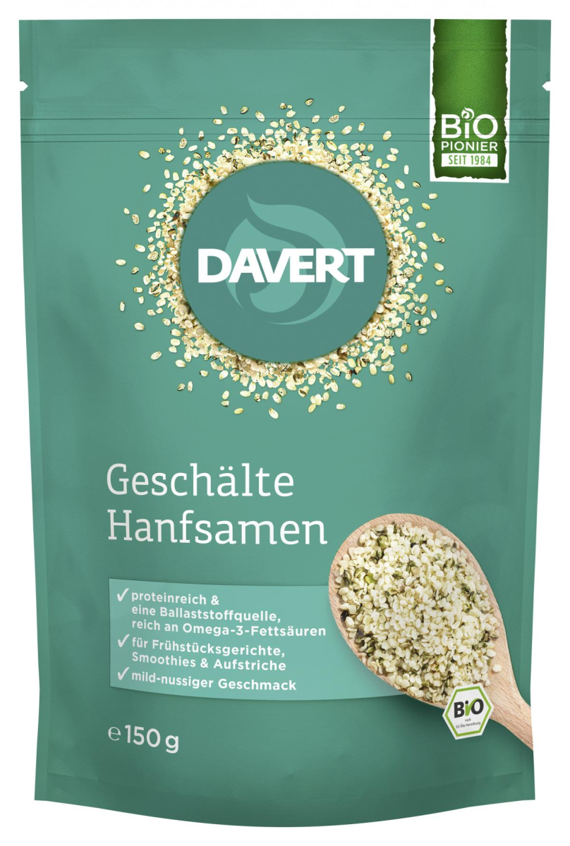 Hanfsamen (Geschält), Davert 150 g