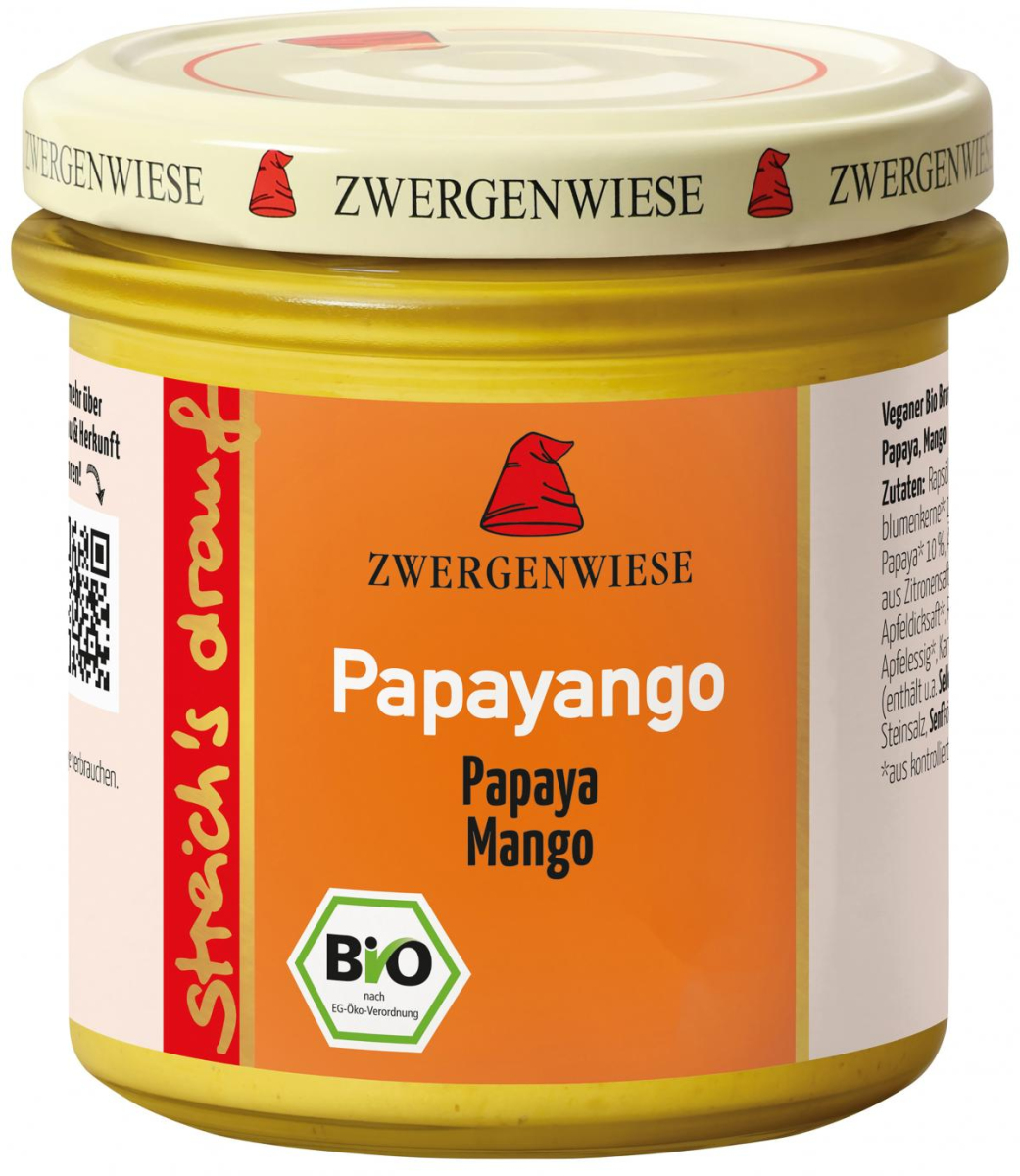 Papayango, 135 g Glas, Zwergenwiese streichs drauf