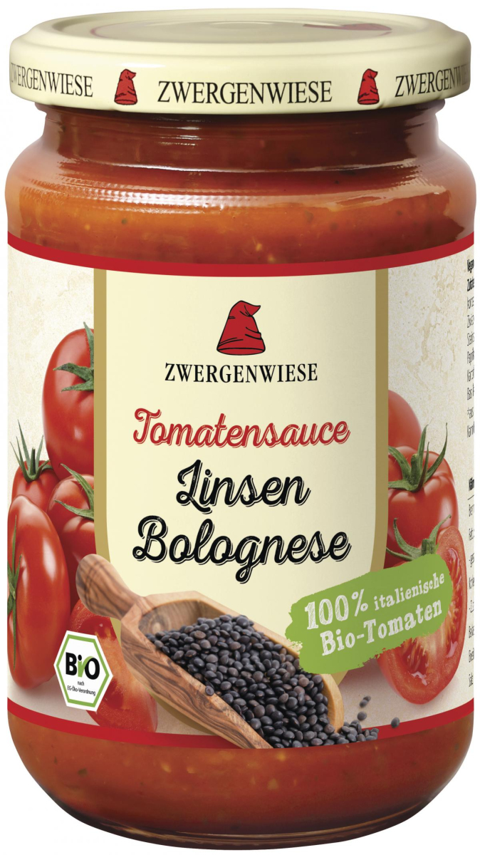 Tomatensauce Linsen Bolognese, Zwergenwiese 340 ml