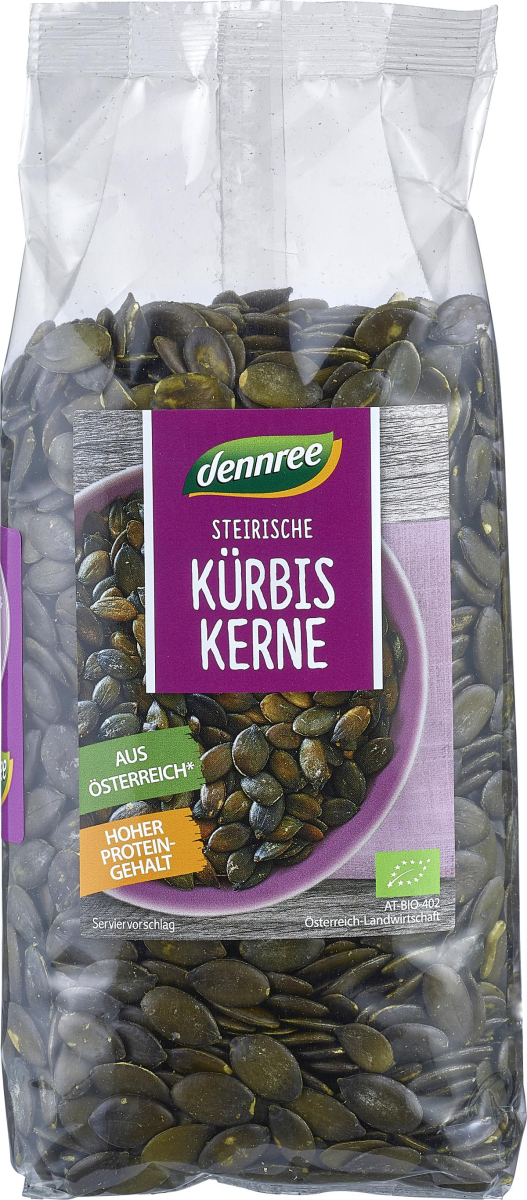 Kürbiskerne, 500 g, dennree