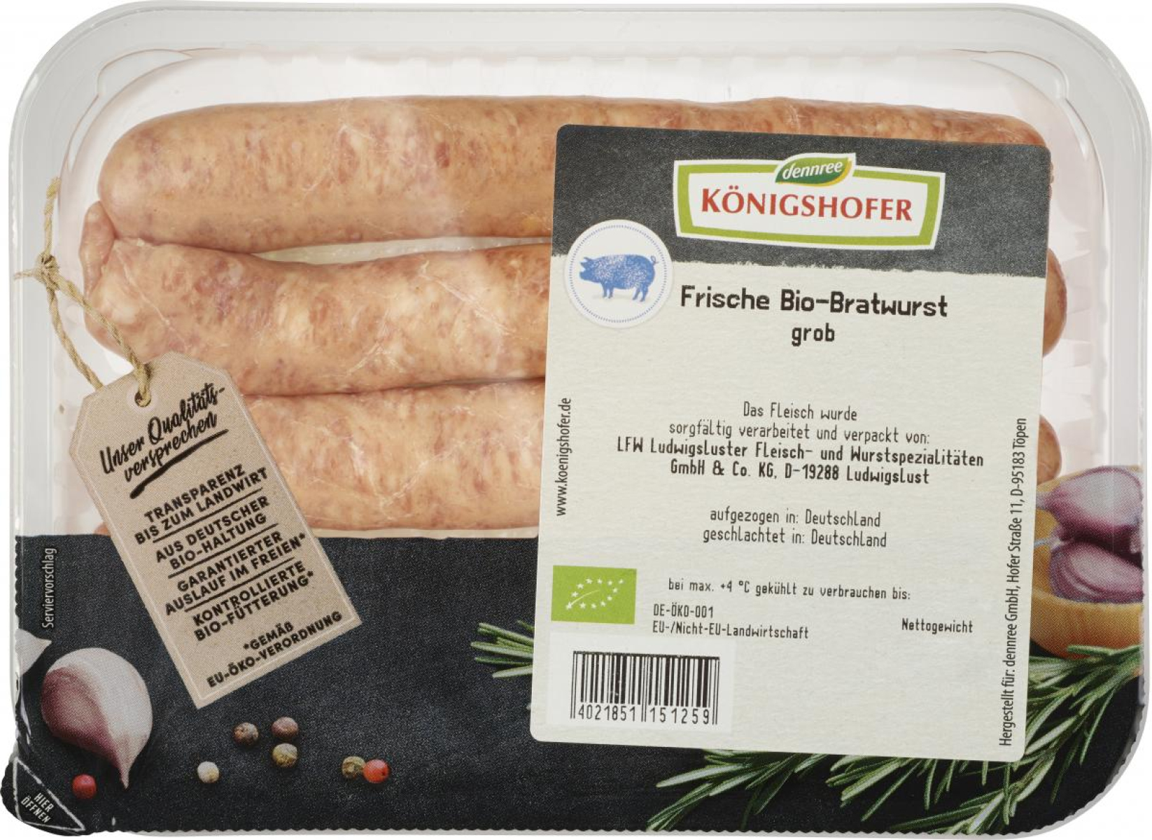 Bratwurst frisch, Königshofer