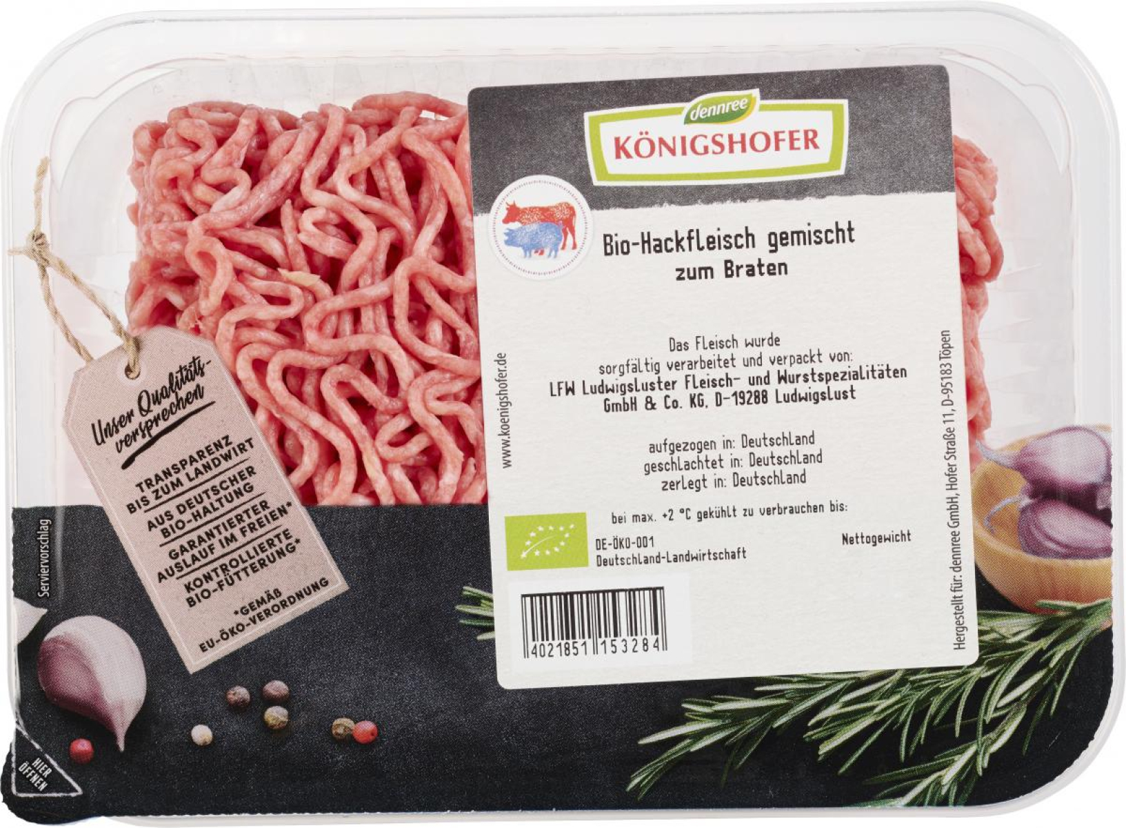 Hackfleisch gemischt, 400 g Schale Nord