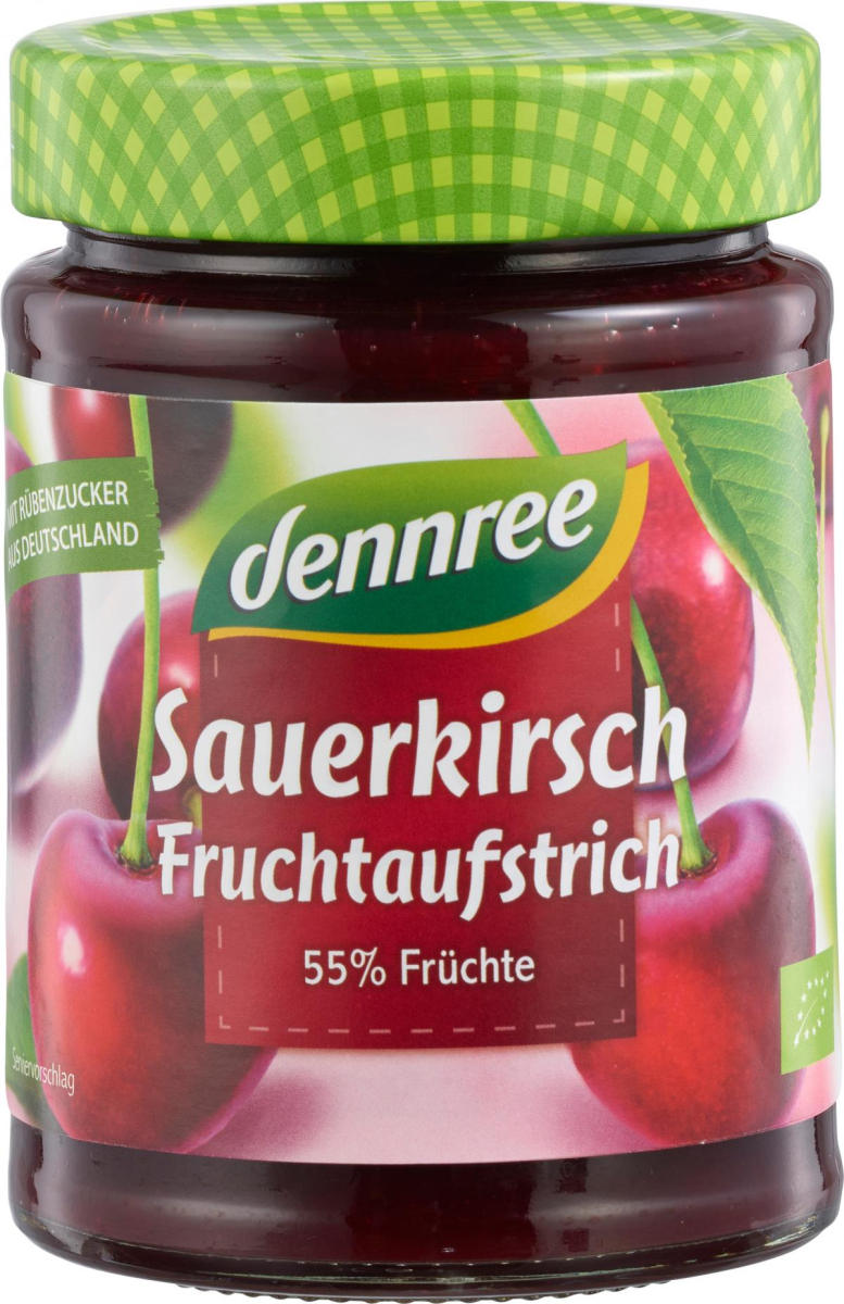 Sauerkirsche, Fruchtaufstrich, dennree, 340 g