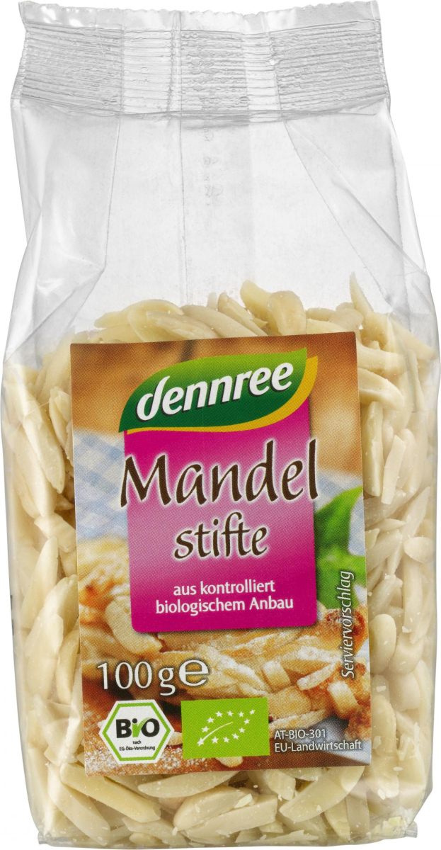 Mandelstifte, 100 g, dennree