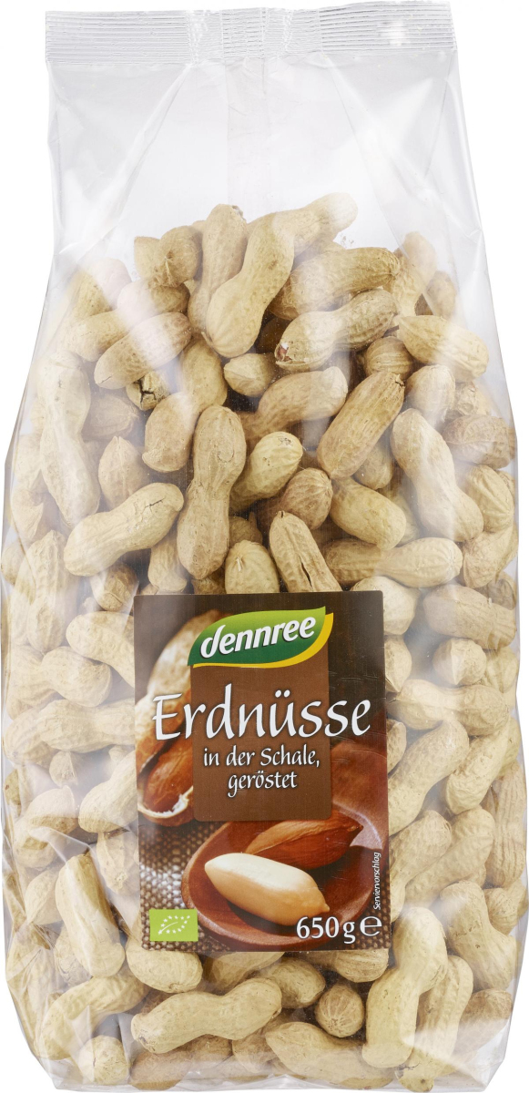 Erdnüsse, 650 g Packung, in der Schale