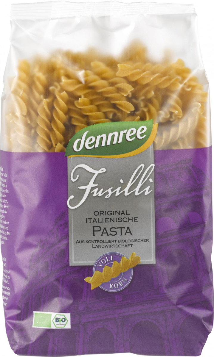 Fusilli Vollkorn, 500g, dennree