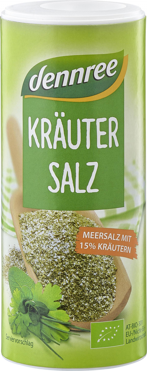 Kräutersalz, unjodiert, 160 g Dose, Dennree