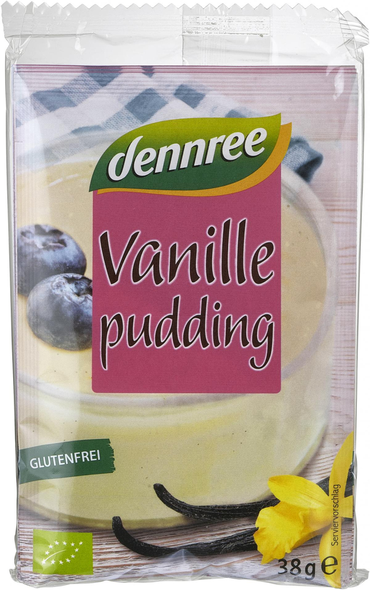 Vanille Pudding Pulver 3 x 38 gr, dennree