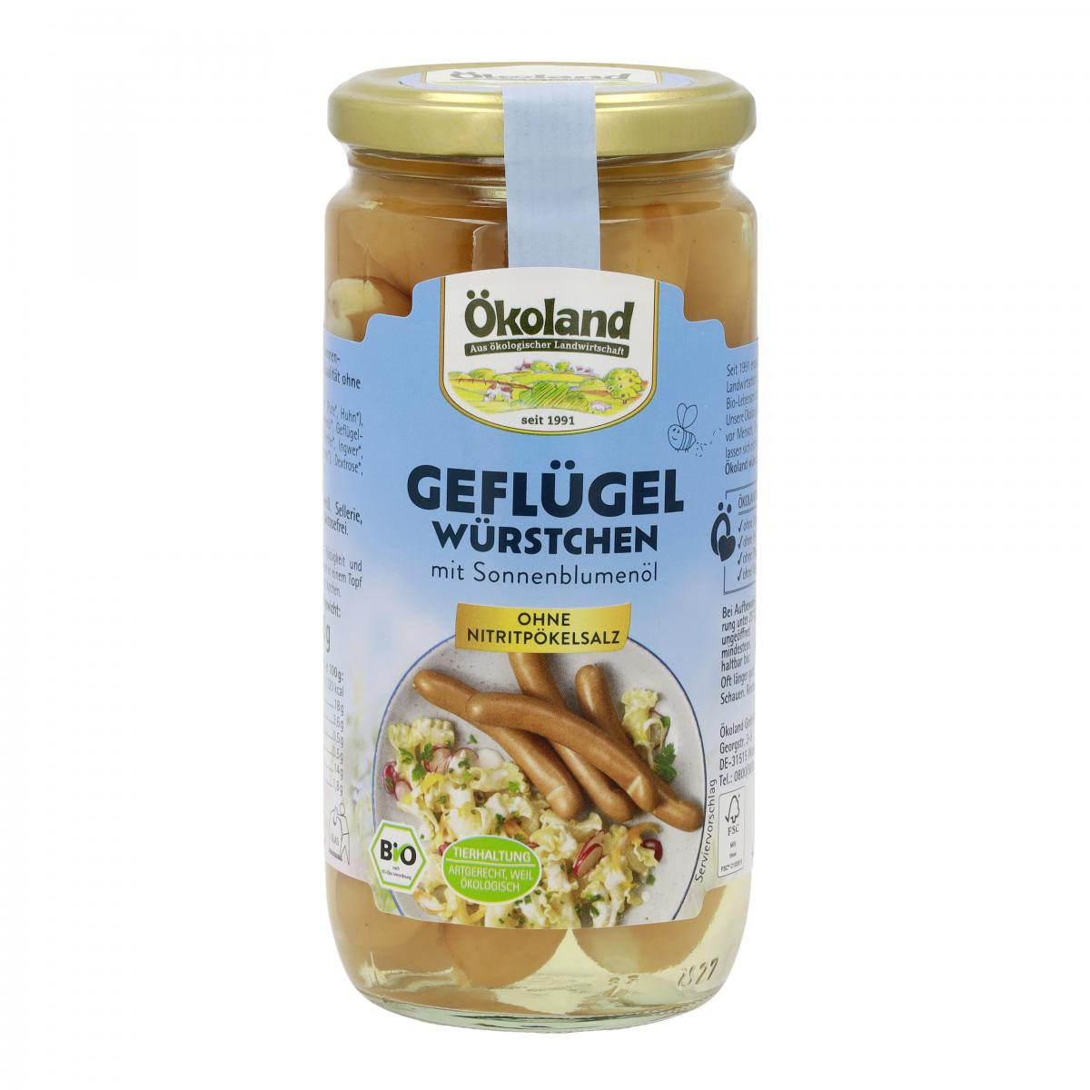 Geflügelwürstchen, Ökoland
