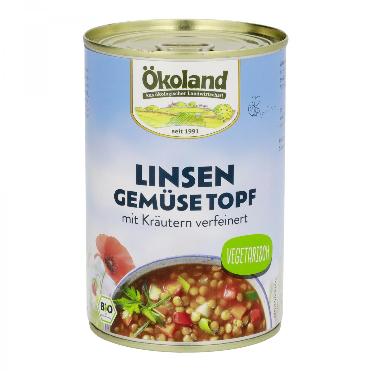 Linsen-Gemüse-Topf -hefefrei-, 400 gr Dose