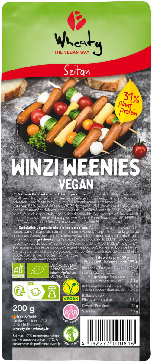 Seitanwürstchen Winzi-Weenies, 200 g