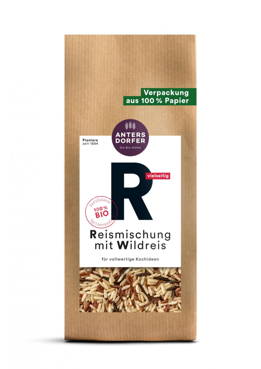 Reismischung mit Wildreis, Antersdorfer Mühle, 500 g Packung