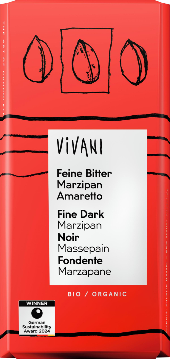 Feine Bitter-Marzipan-Amaretto Schokolade,