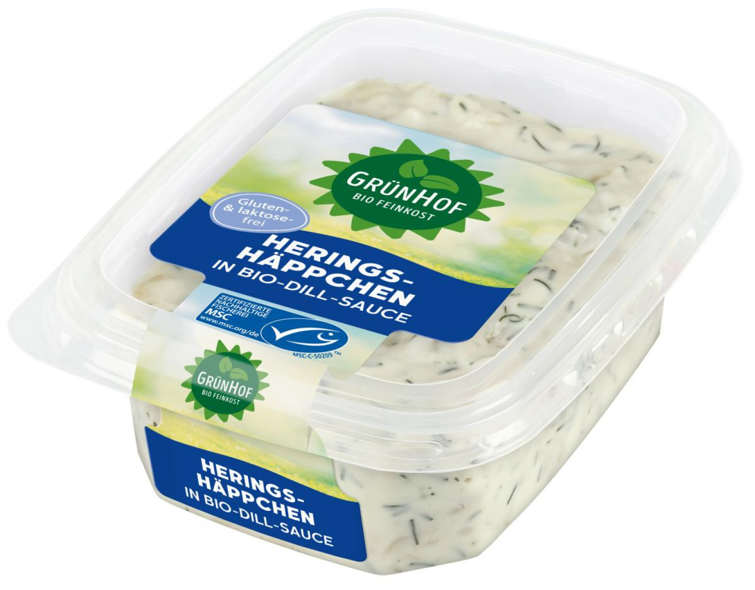 Heringshappen in Bio-Dillsauce, 150 gr. von Grünhof