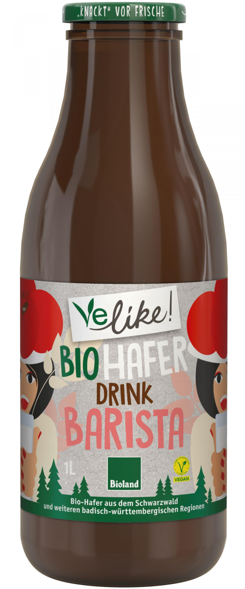 Haferdrink Barista, frisch von Velike! , 1 ltr Flasche