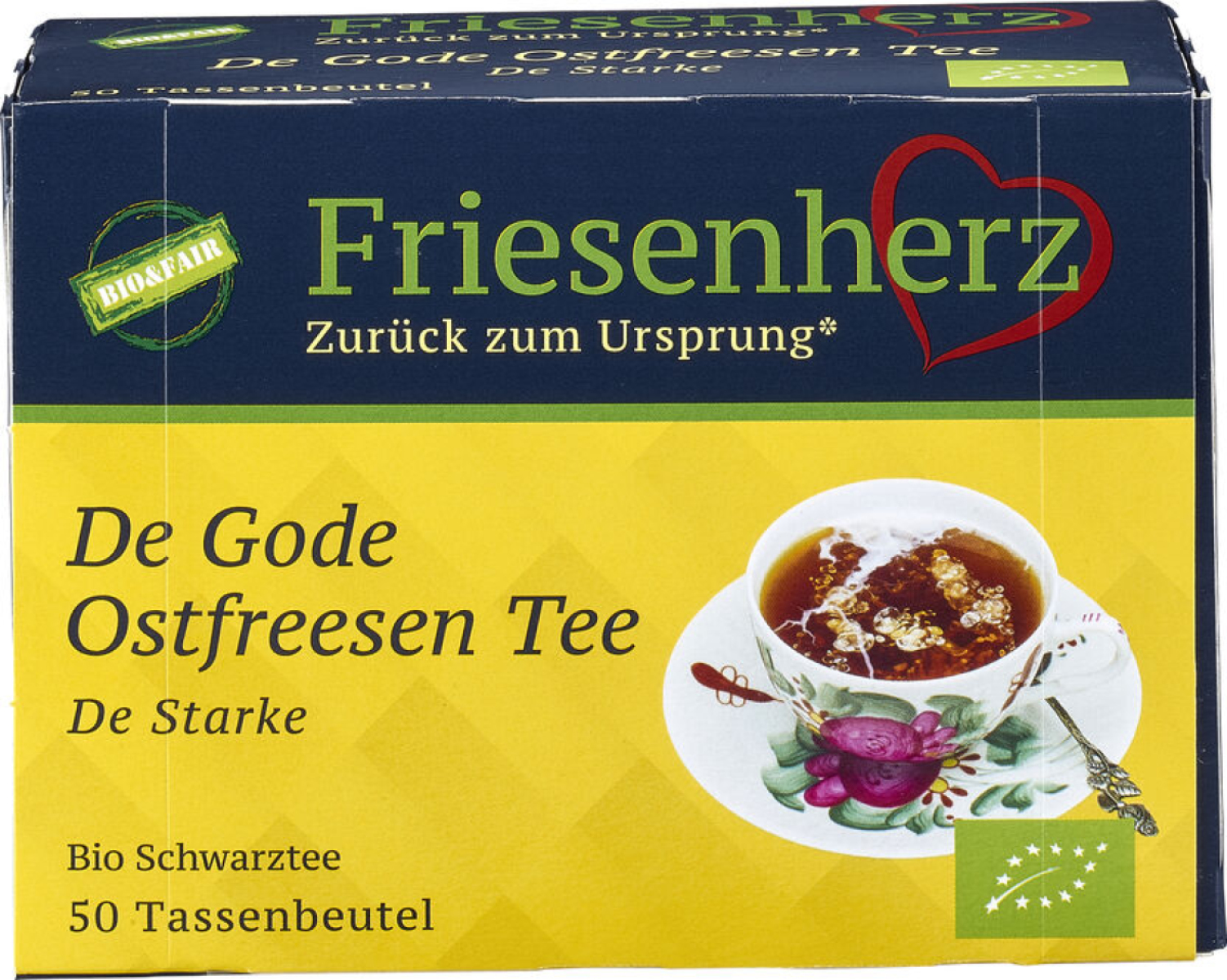 Friesenherz De Gode Ostfreesen Schwarztee, 50 Btl