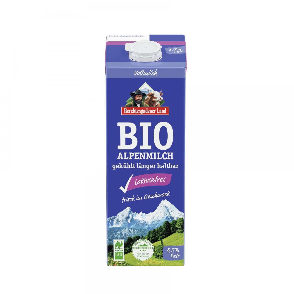 Lactosefreie FRISCHE Alpenmilch 3,5%, länger haltb., 1l Tetrapack